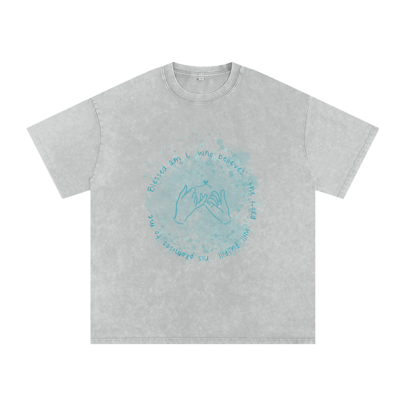 Oversized T-Shirt,Faith Based Apparel,Blessed,Graphic T-Shirts,Slogan T-Shirt,Positive T-Shirts,Acid Wash,Unisex,100% Cotton,Christian T-Shirts