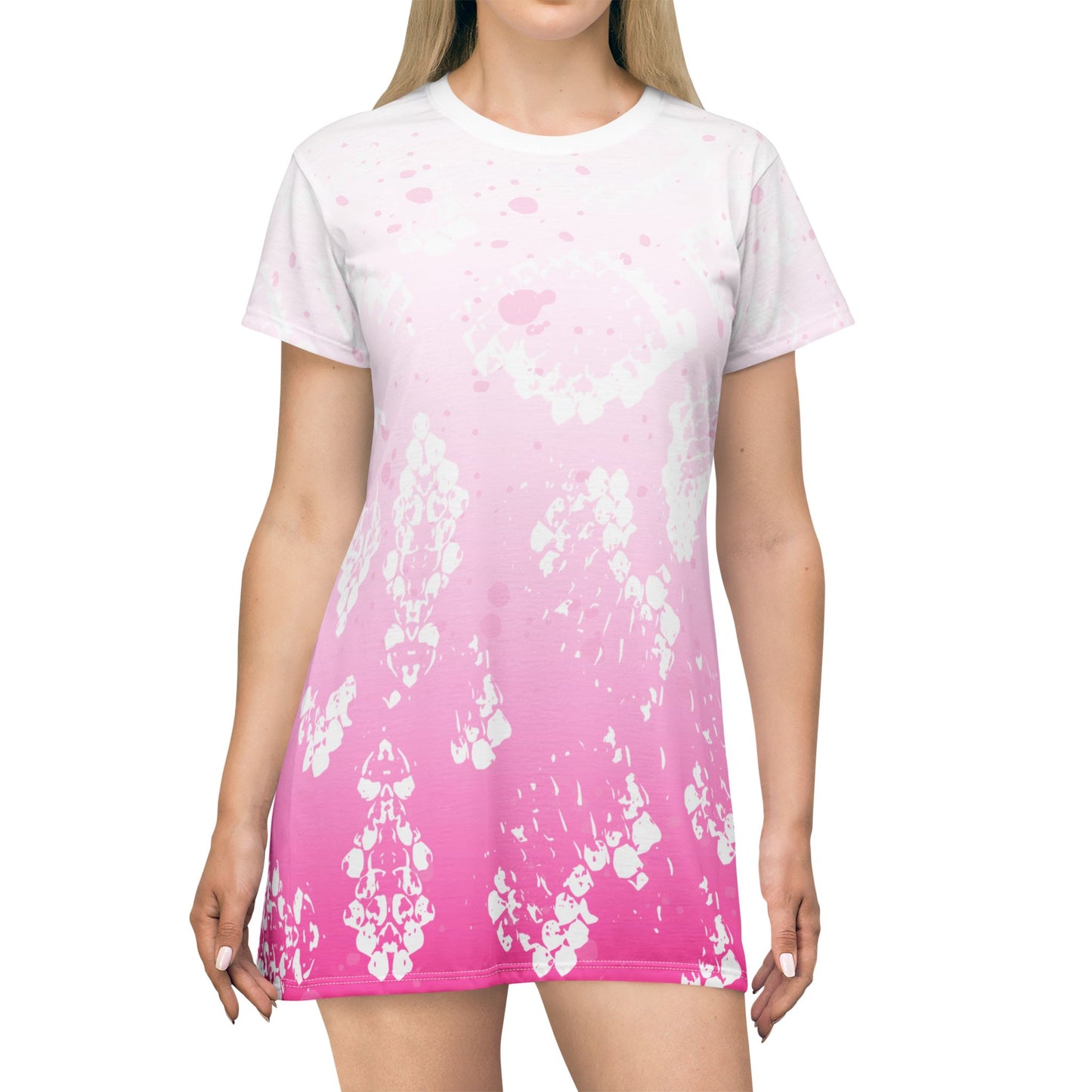 Snakeskin T-Shirt Dress - Women's Comfortable Chic Lounge Summer Wear - Women's Fashion Apparel