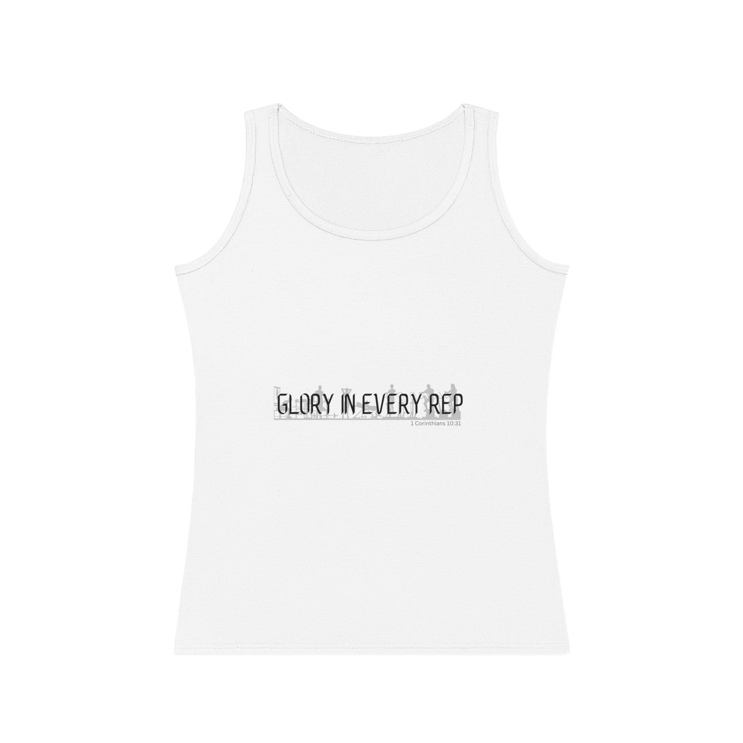 Active LIfestyle Fit - Faith Based Apparel - Motivational Women's Workout Tank Top - "Glory in Every Rep"