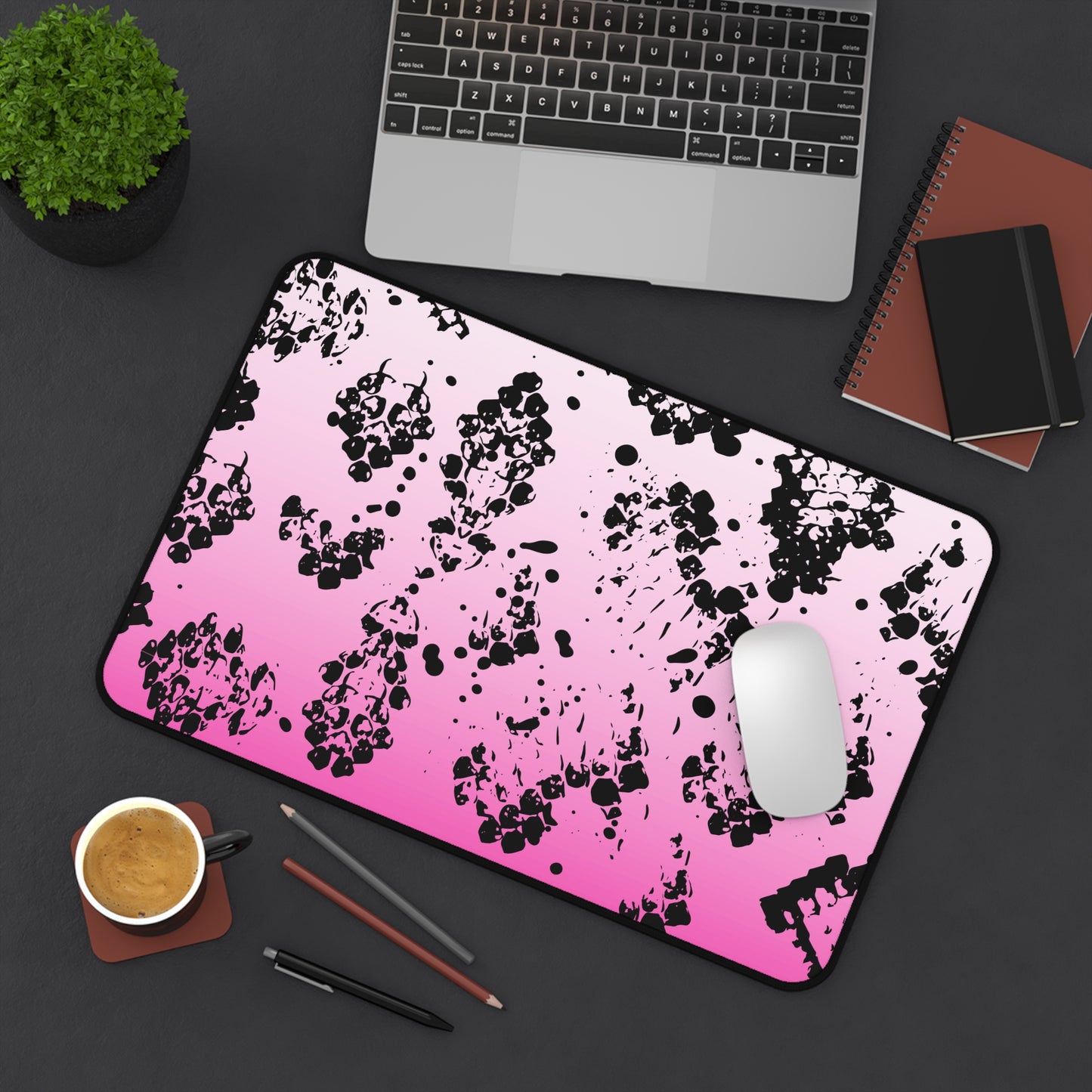 Pink Snakeskin Ombre Print Desk Mat - Stylish Chic Office Decor