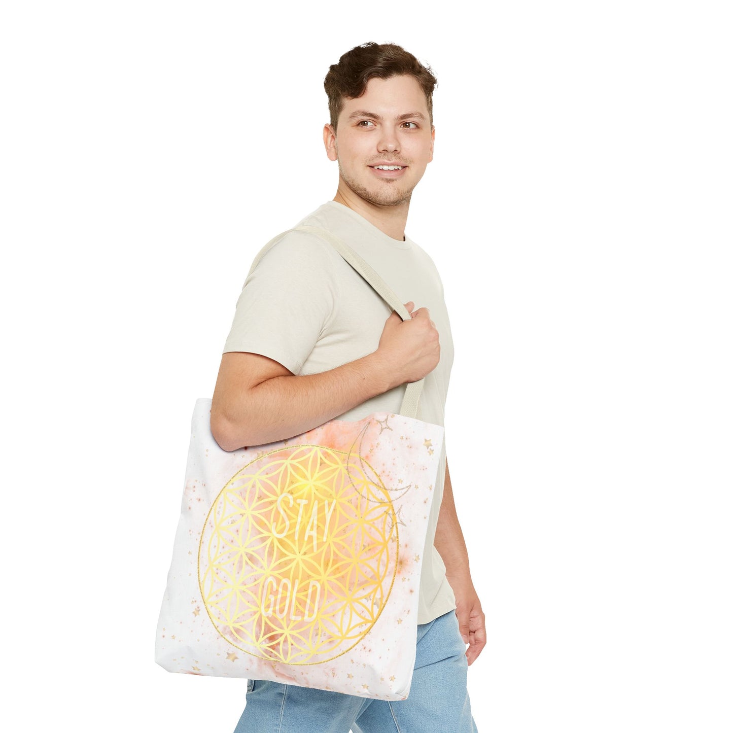 Stay Gold - Flower of Life Tote Bag