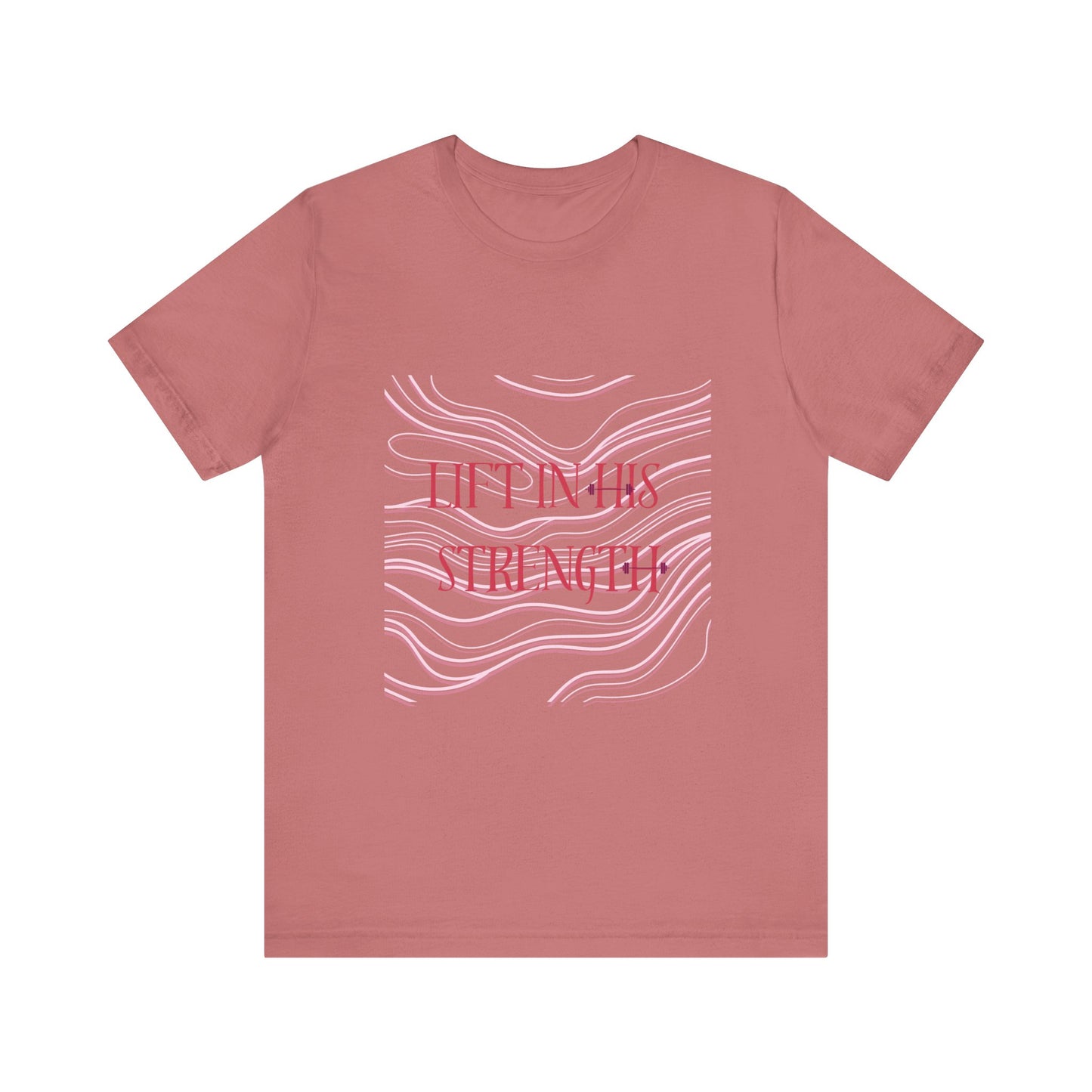 Lift in His Strength - Women's Fashionable Fitness T - Faith Based Aparal