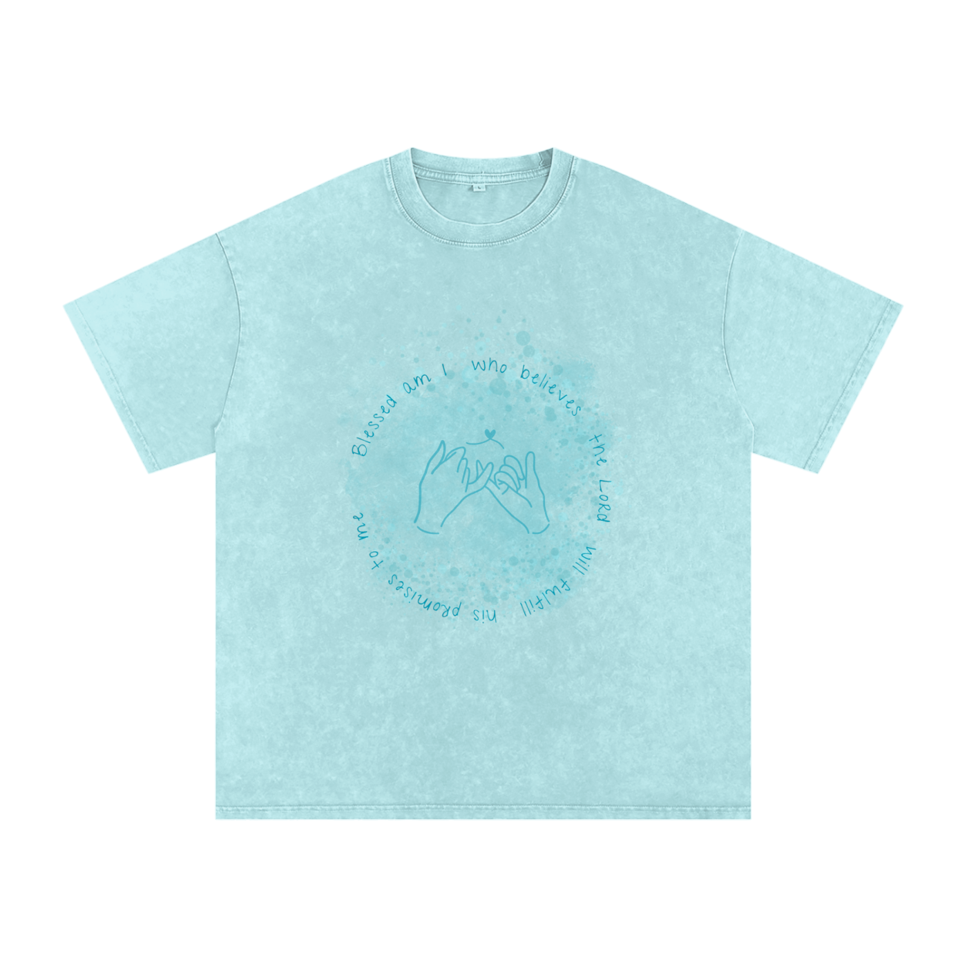 Oversized T-Shirt,Faith Based Apparel,Blessed,Graphic T-Shirts,Slogan T-Shirt,Positive T-Shirts,Acid Wash,Unisex,100% Cotton,Christian T-Shirts