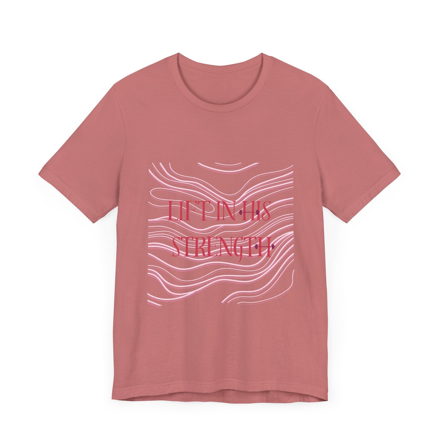 Lift in His Strength - Women's Fashionable Fitness T - Faith Based Aparal