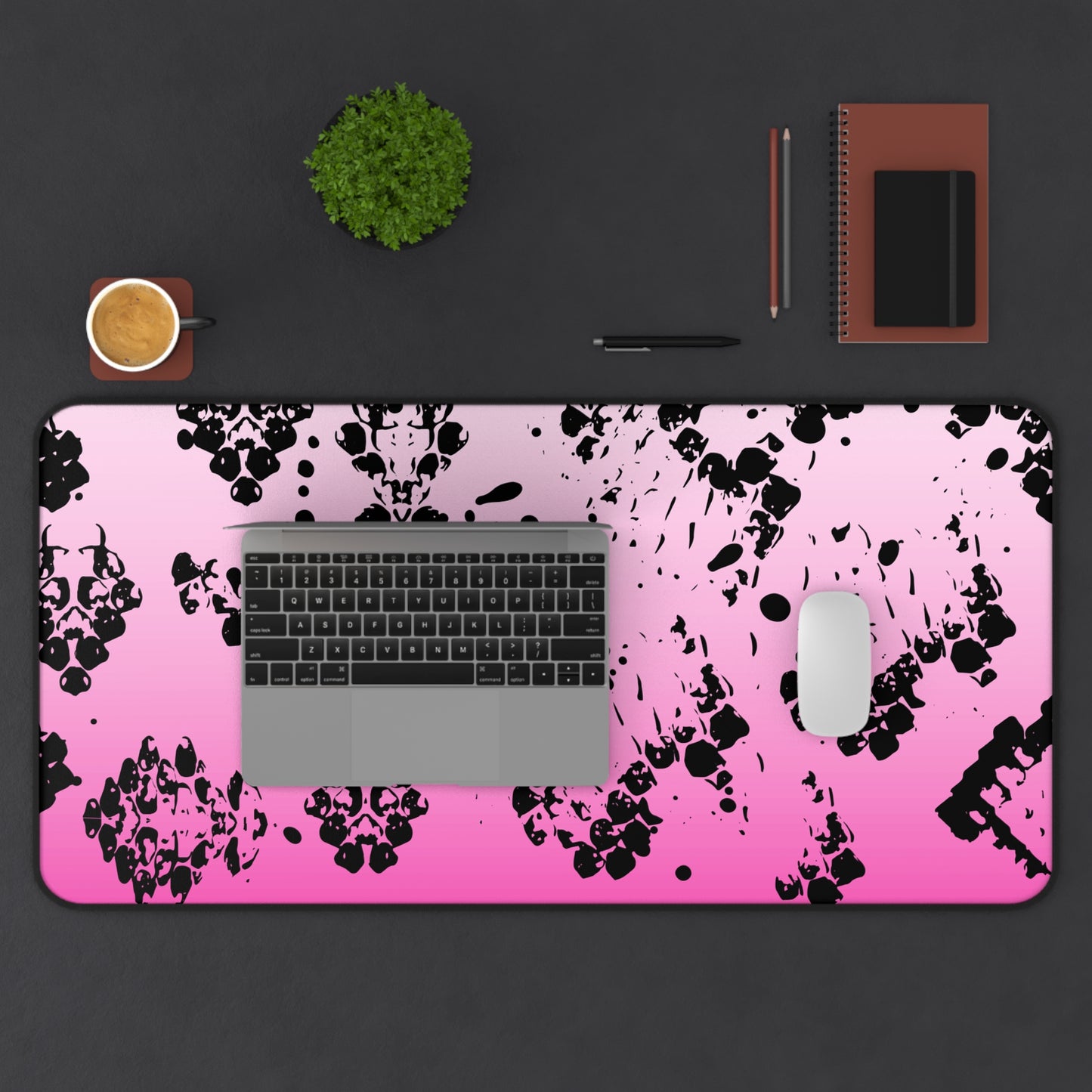 Pink Snakeskin Ombre Print Desk Mat - Stylish Chic Office Decor