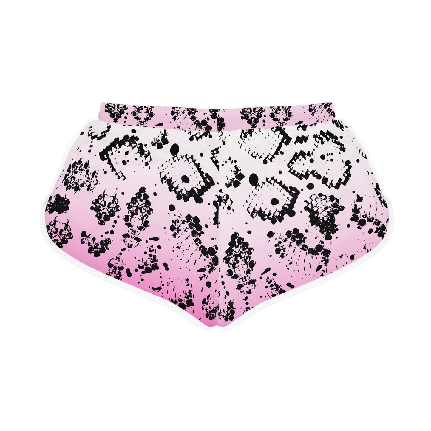 Copy of Women's Relaxed Summer Shorts - Trendy Pink Snakeskin Ombré Pattern - Activewear Set