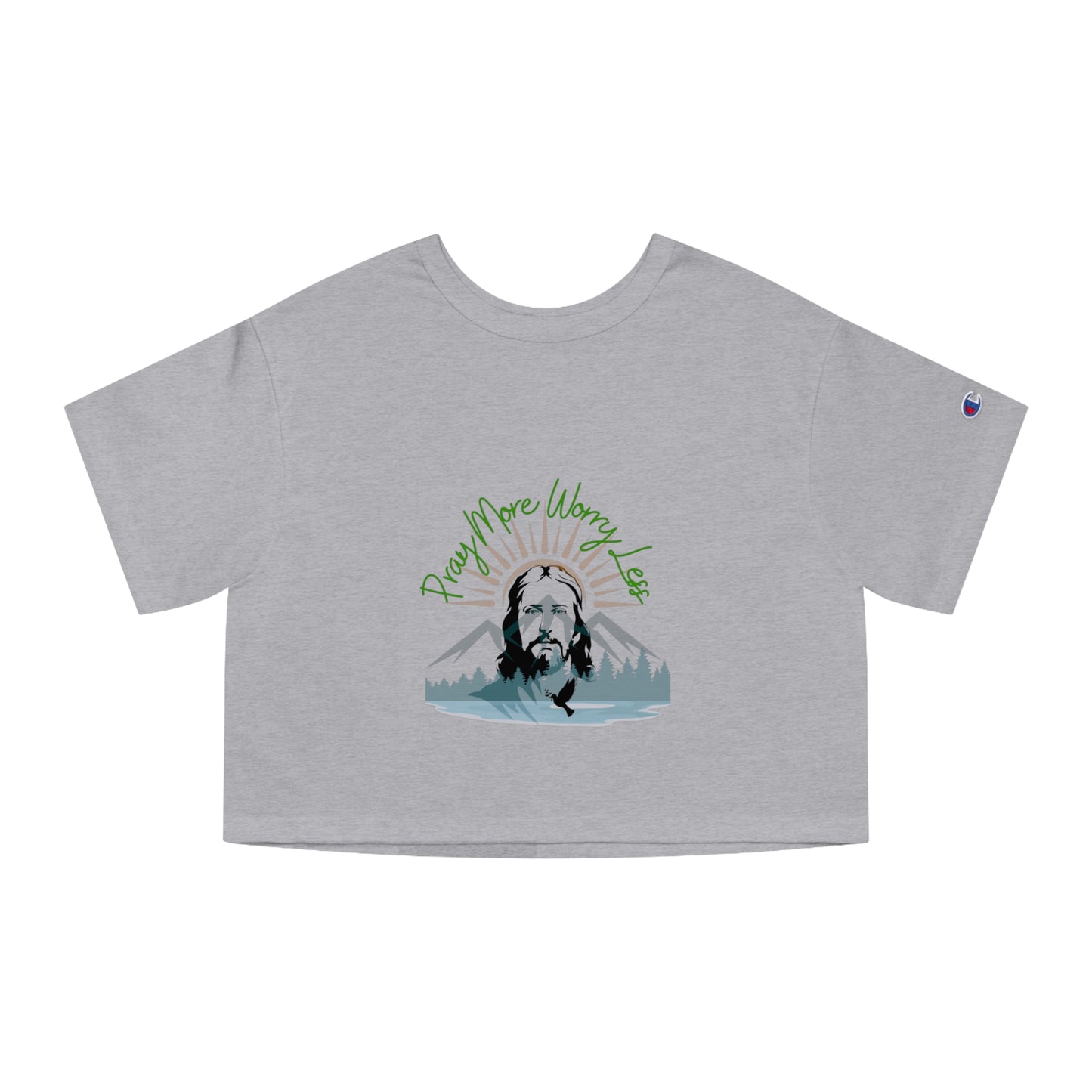 Pray More Worry Less - Champion Women's Heritage Cropped T-Shirt - Christ Collective - Her Collective
