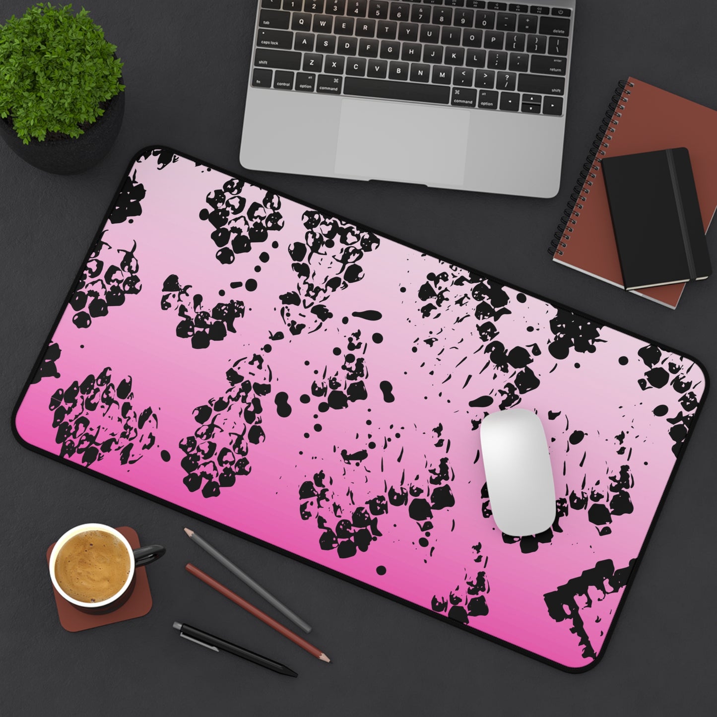 Pink Snakeskin Ombre Print Desk Mat - Stylish Chic Office Decor