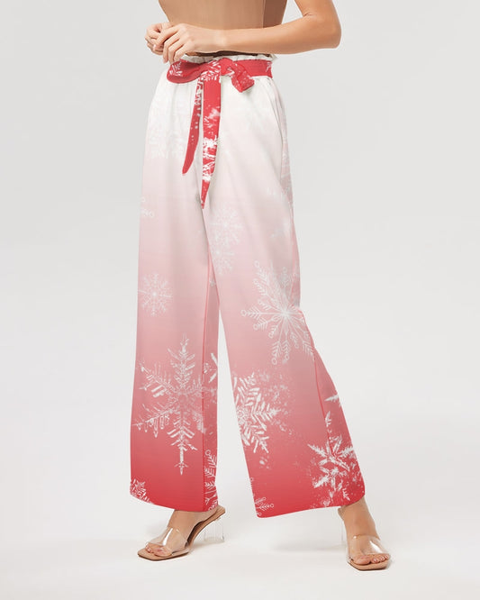 Women's High-Rise Wide Leg Pants - Classy Christmas Set