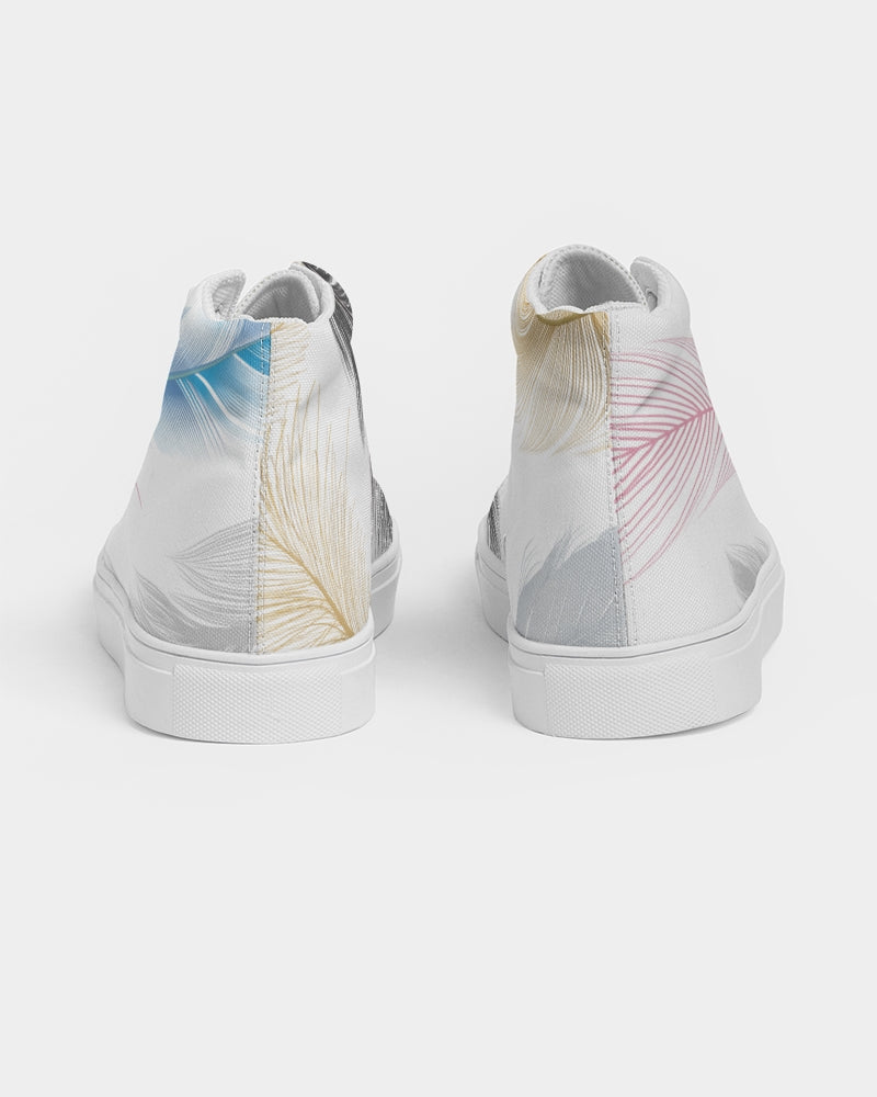 Hightop Shoes - Feather Print - Women's Shoes - Her Collective