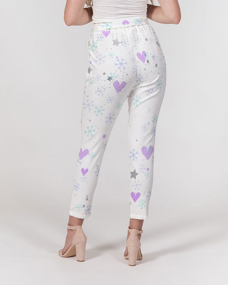 Women's Snowflake Belted Tapered Pants - Matching 1 of 2