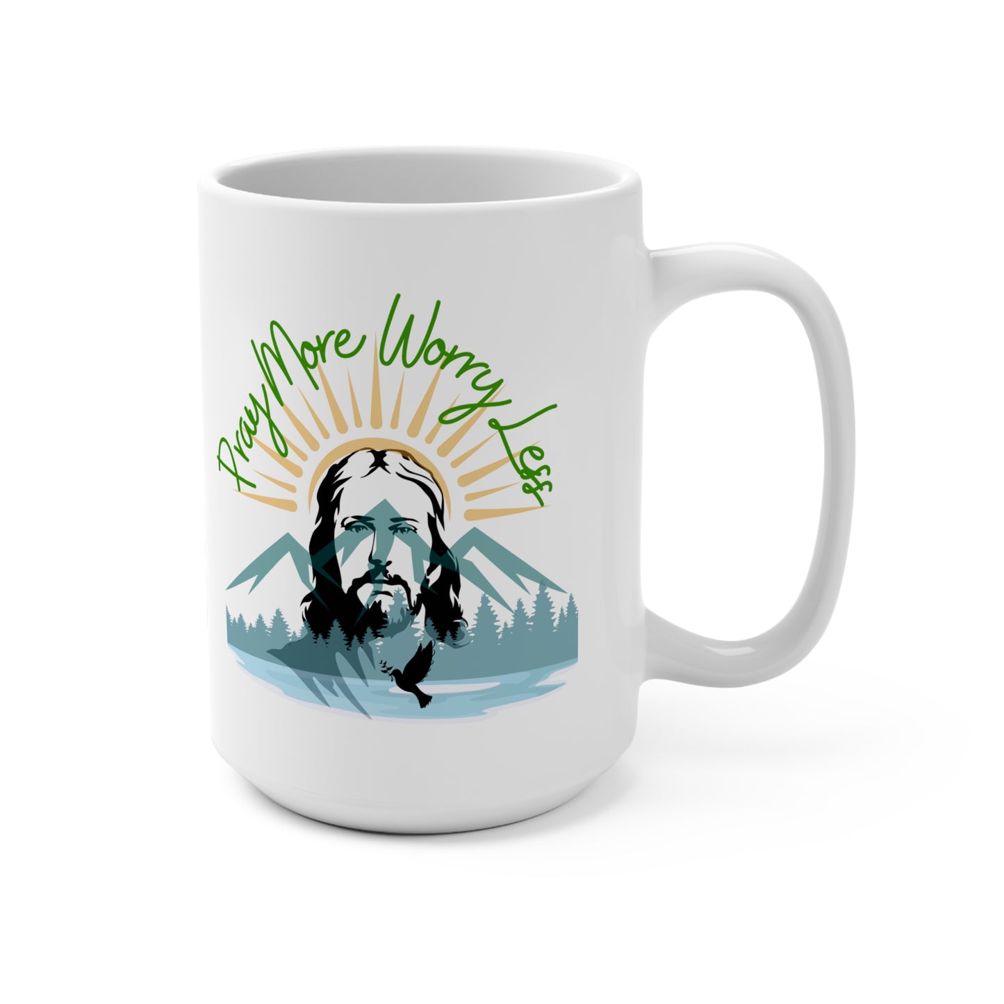 Pray More Worry Less - Ceramic Coffee Mug - Christ Collective - Home Collective