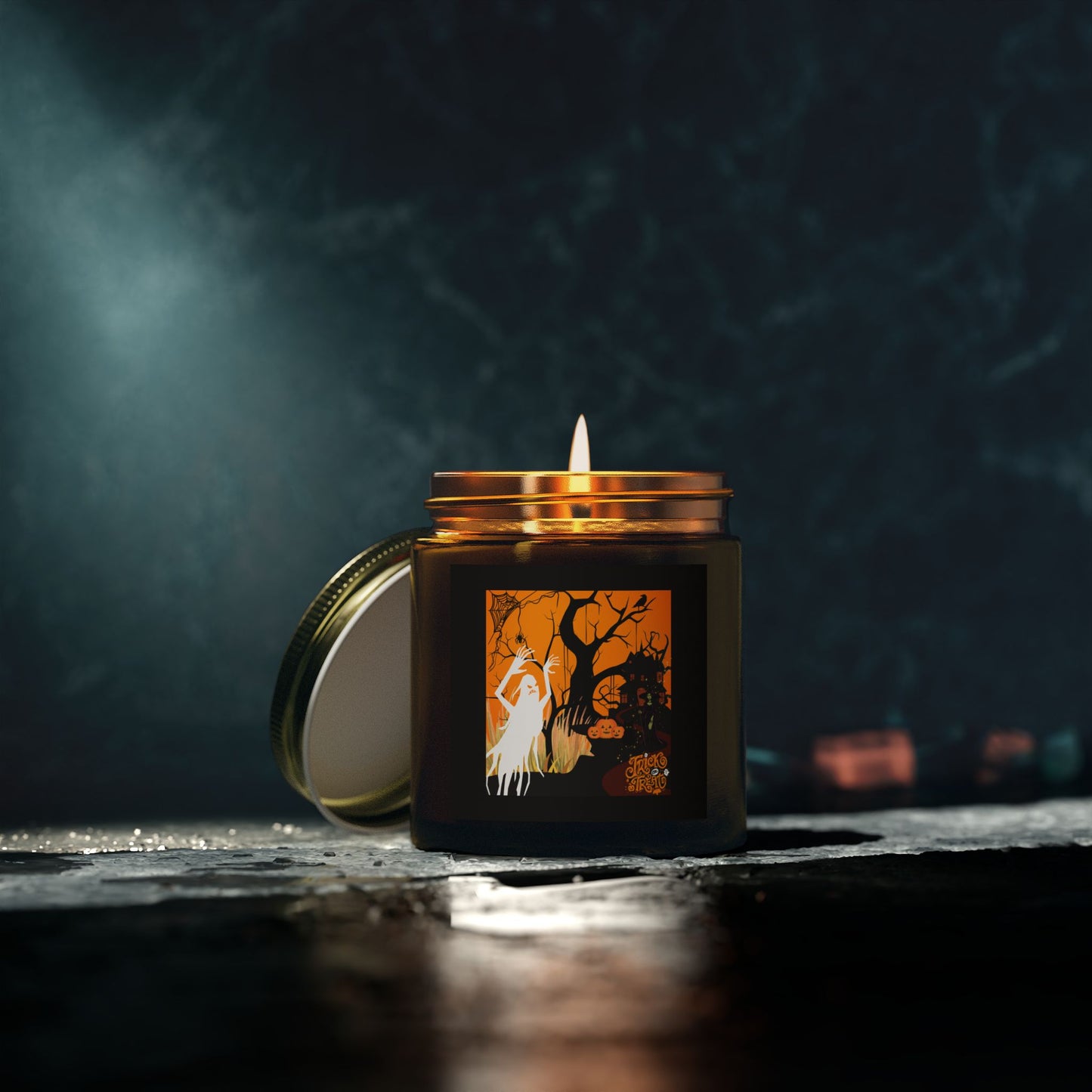 Scented Halloween Candle - Coconut Apricot Wax - Halloween Collective