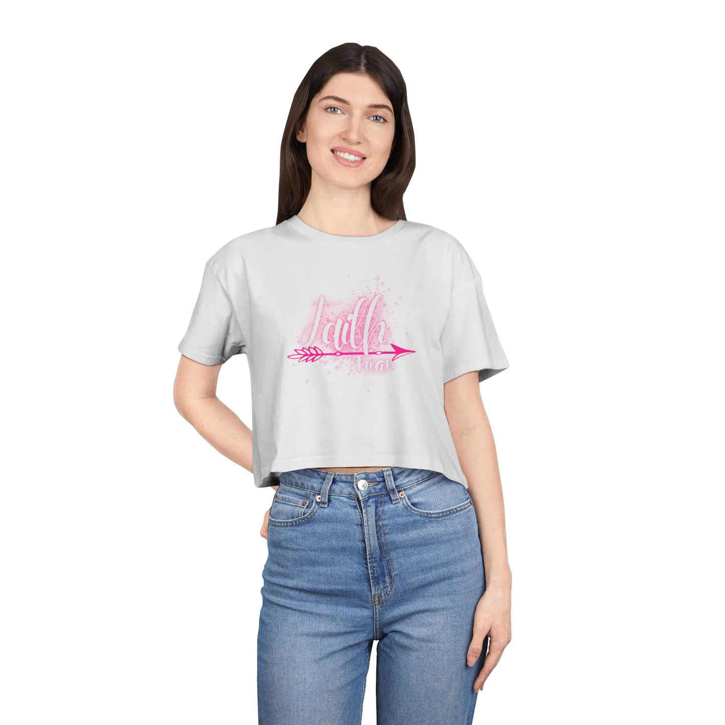 Faith Over Fear - Women's Crop T -