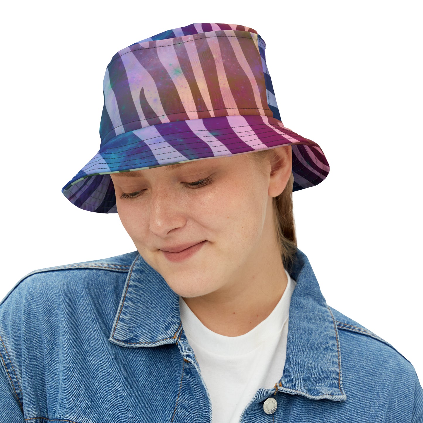 Galaxy Zebra Print Bucket Hat