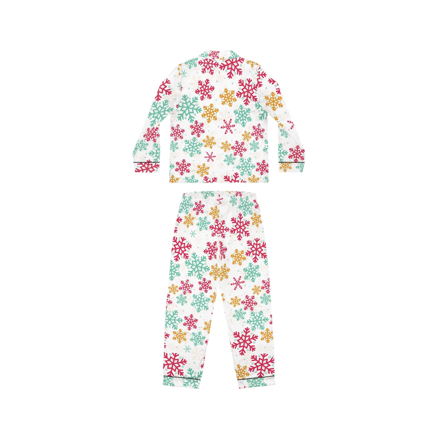 Women's Satin Pajamas - Snowflake Pajamas - Christmas Pajamas