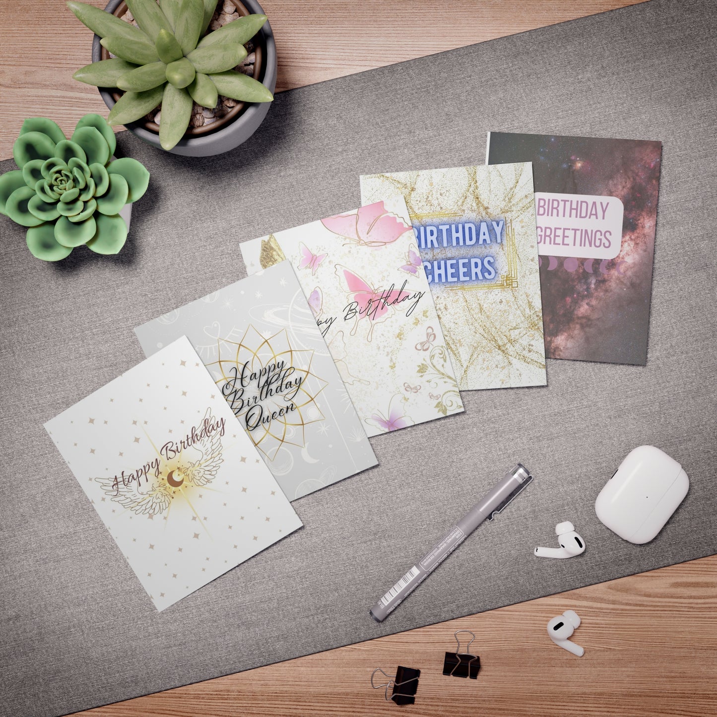 Multi-Design For Her Birthday Cards (5-pack)