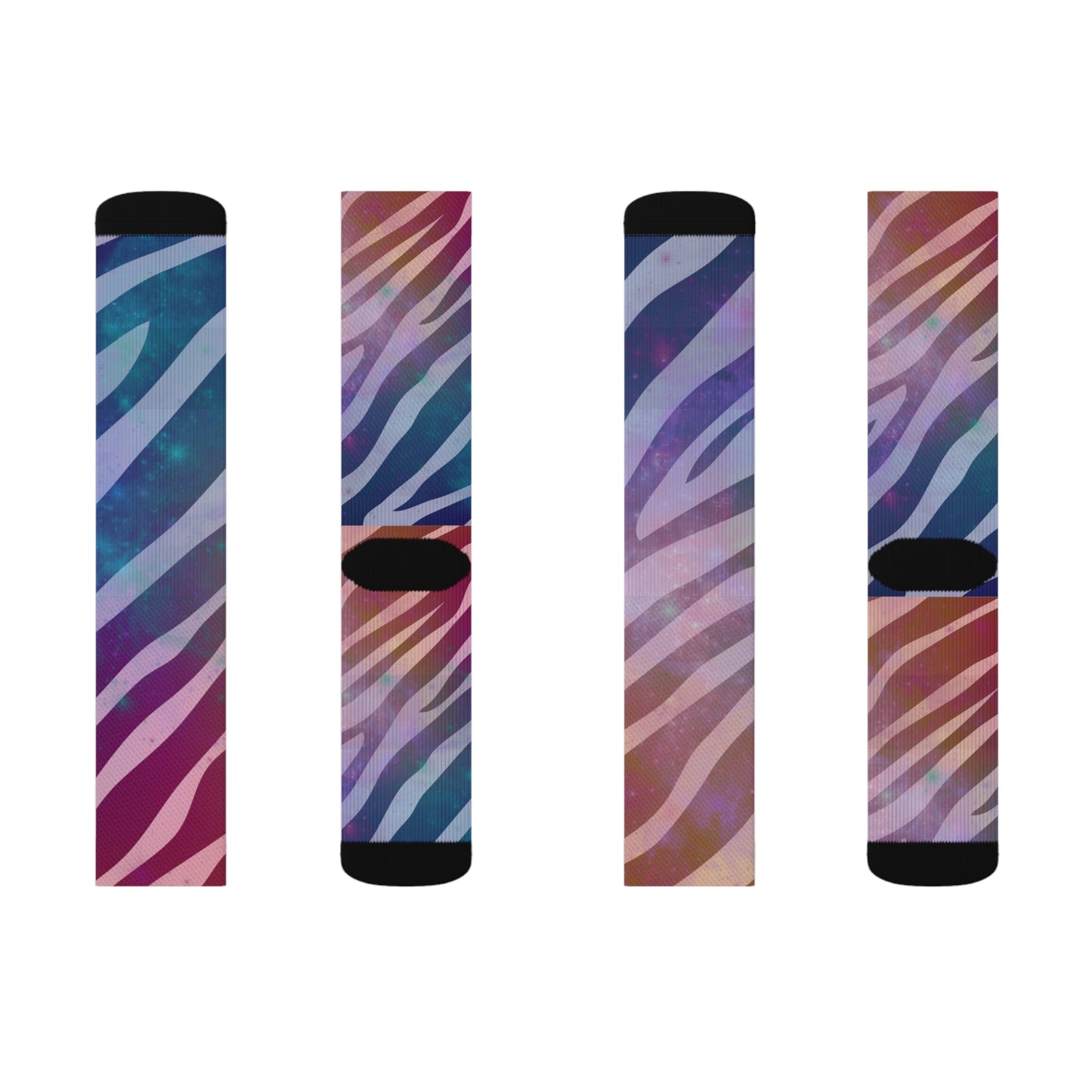 Unisex Zebra Galaxy Socks