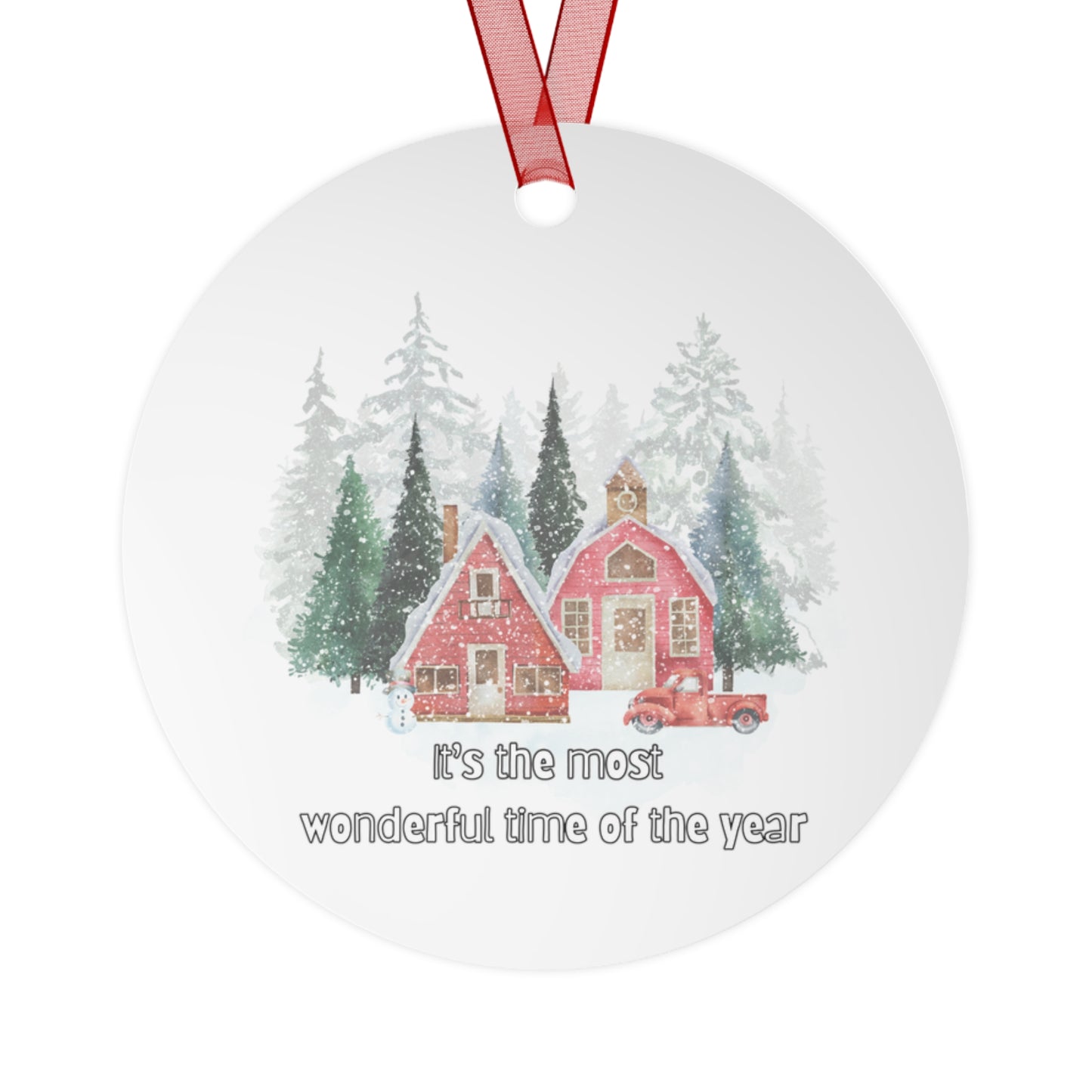 Metal Ornament - Christmas Ornaments - It's The Most Wonderful Time Of The Year