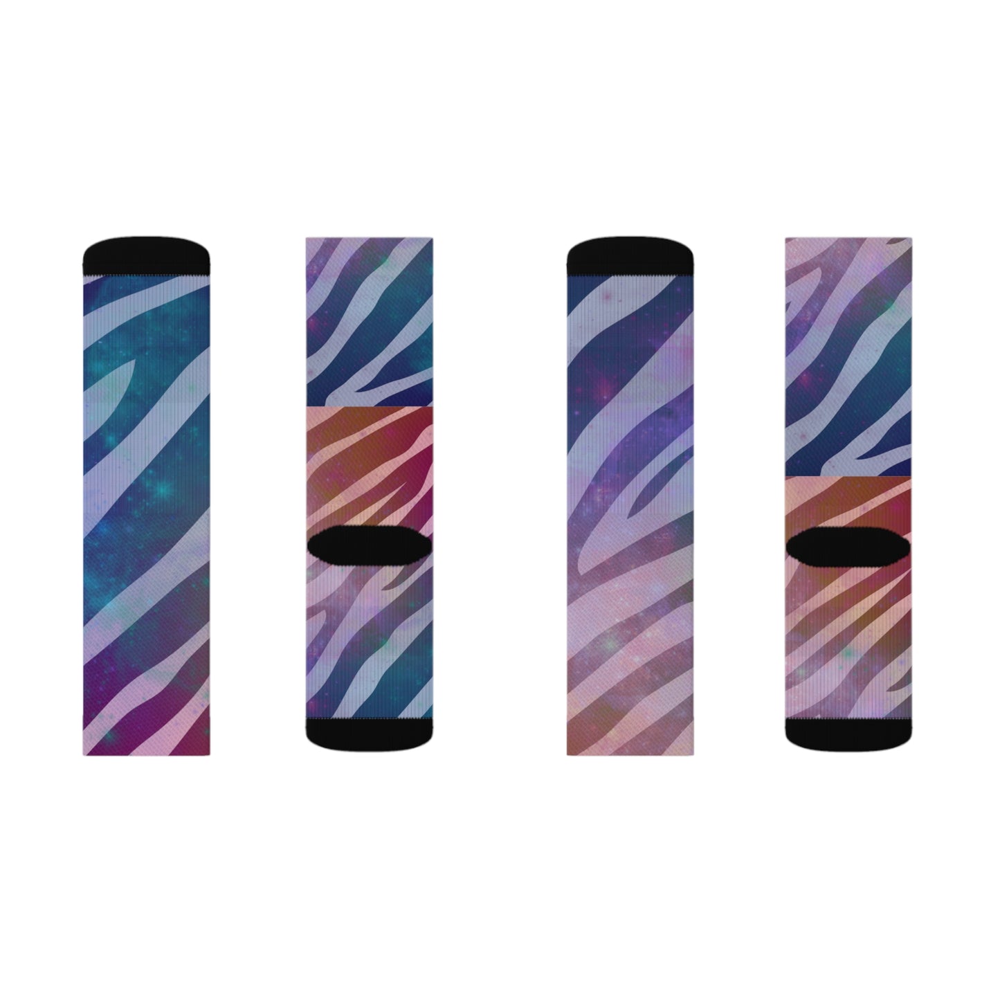 Unisex Zebra Galaxy Socks