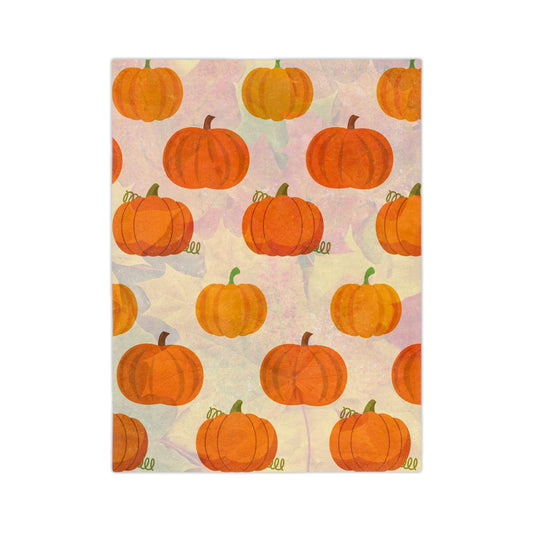 Pumpkin Blanket - Velveteen Plush Blanket - Seasonal - Fall Collective