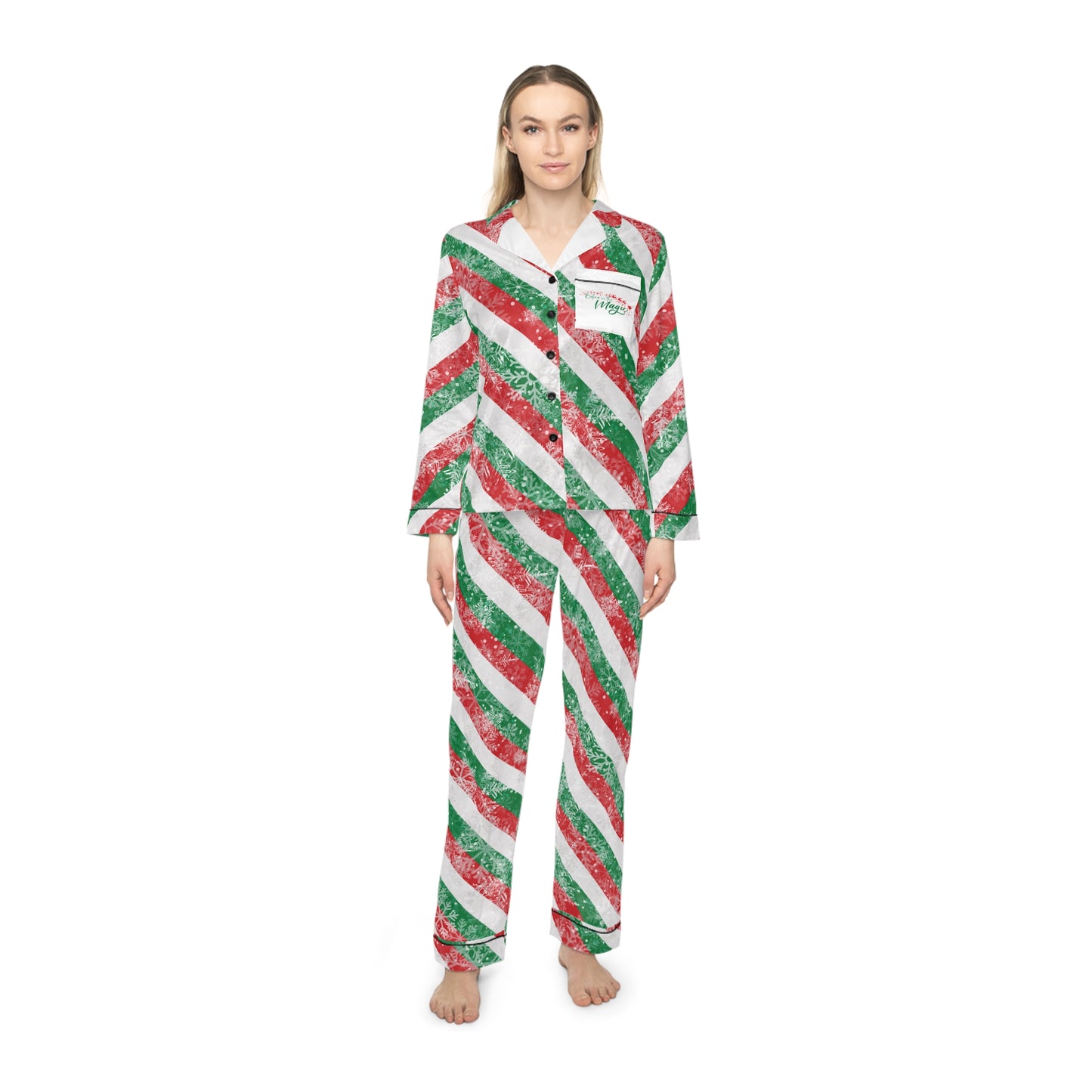 Women's Satin Pajamas - Believe in the Magic - Christmas Pajamas