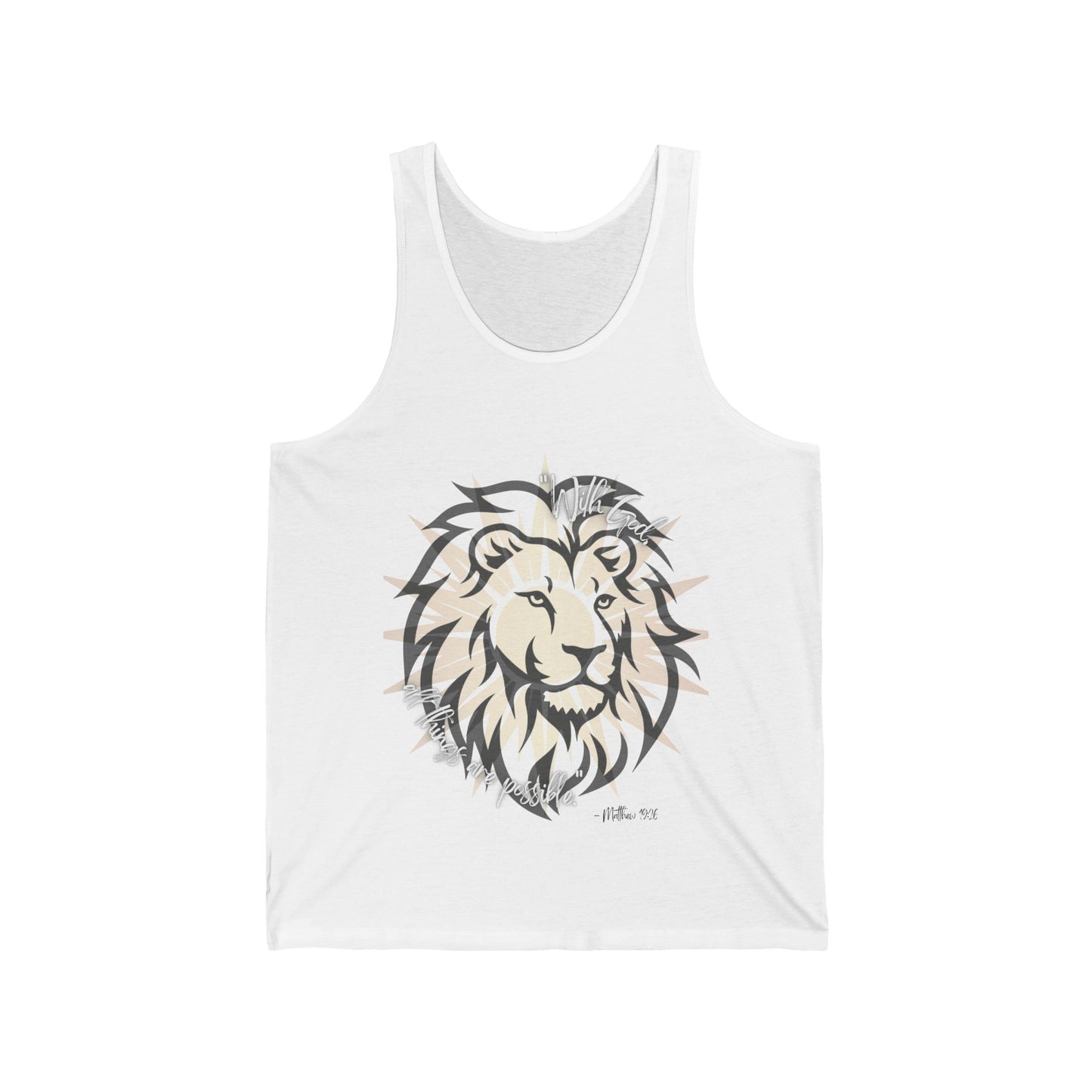 Lion - With God ALL things are possible - Unisex Tank