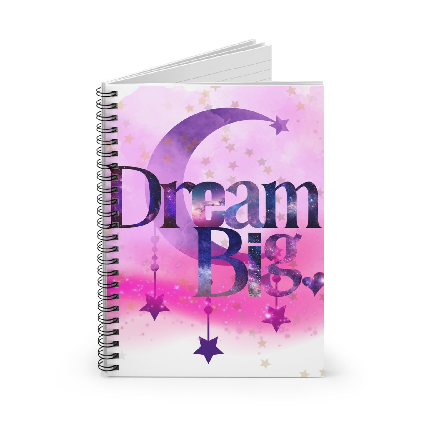 Spiral Notebook - Dream Big Collective - Milky Way Crescent Moon