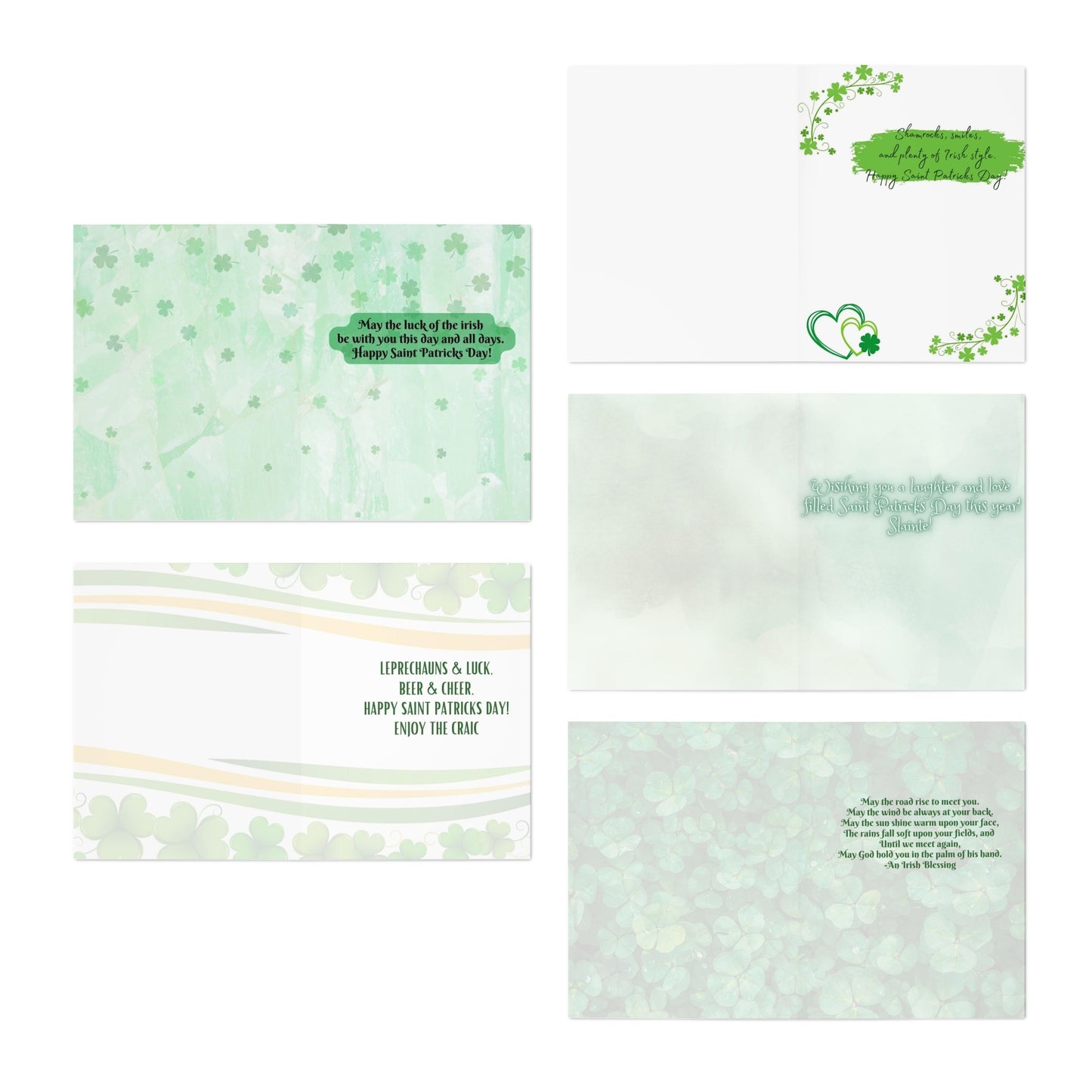 Multi-Design Saint Patrick's Day Cards (5-pack)