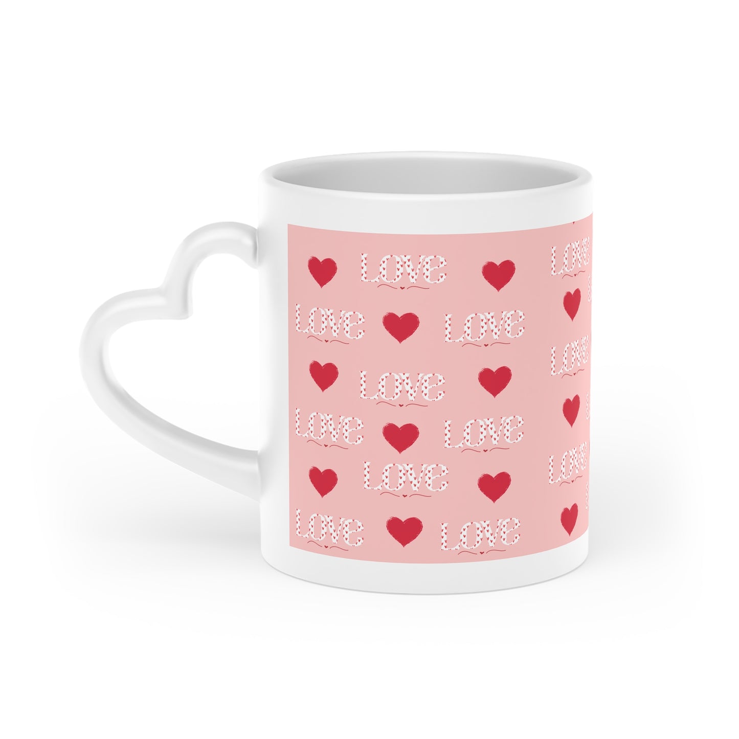 11 oz Mug - Heart-Shaped Mug - Hearts & Love - Valentines Day Mug - Valentines Day Collective