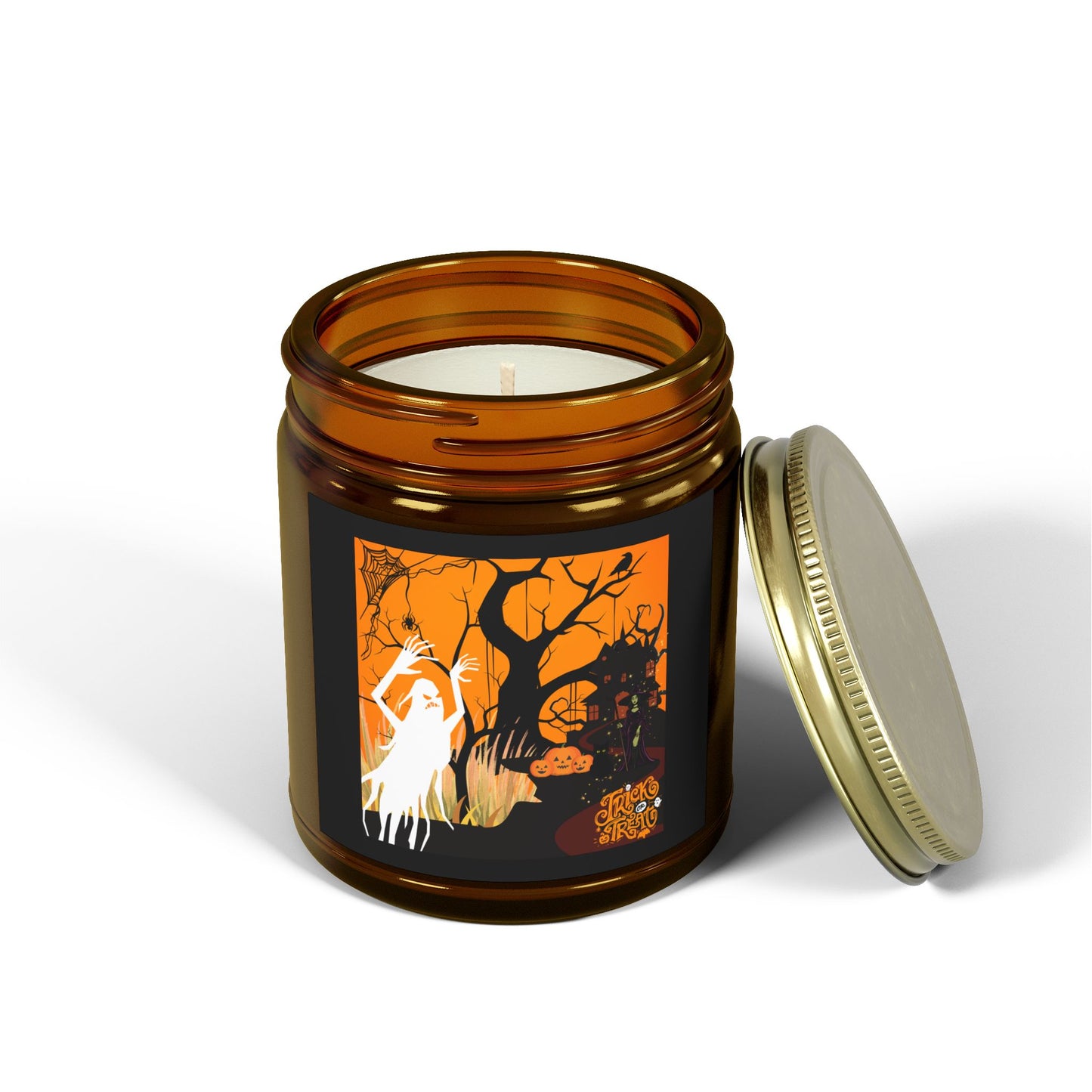 Scented Halloween Candle - Coconut Apricot Wax - Halloween Collective