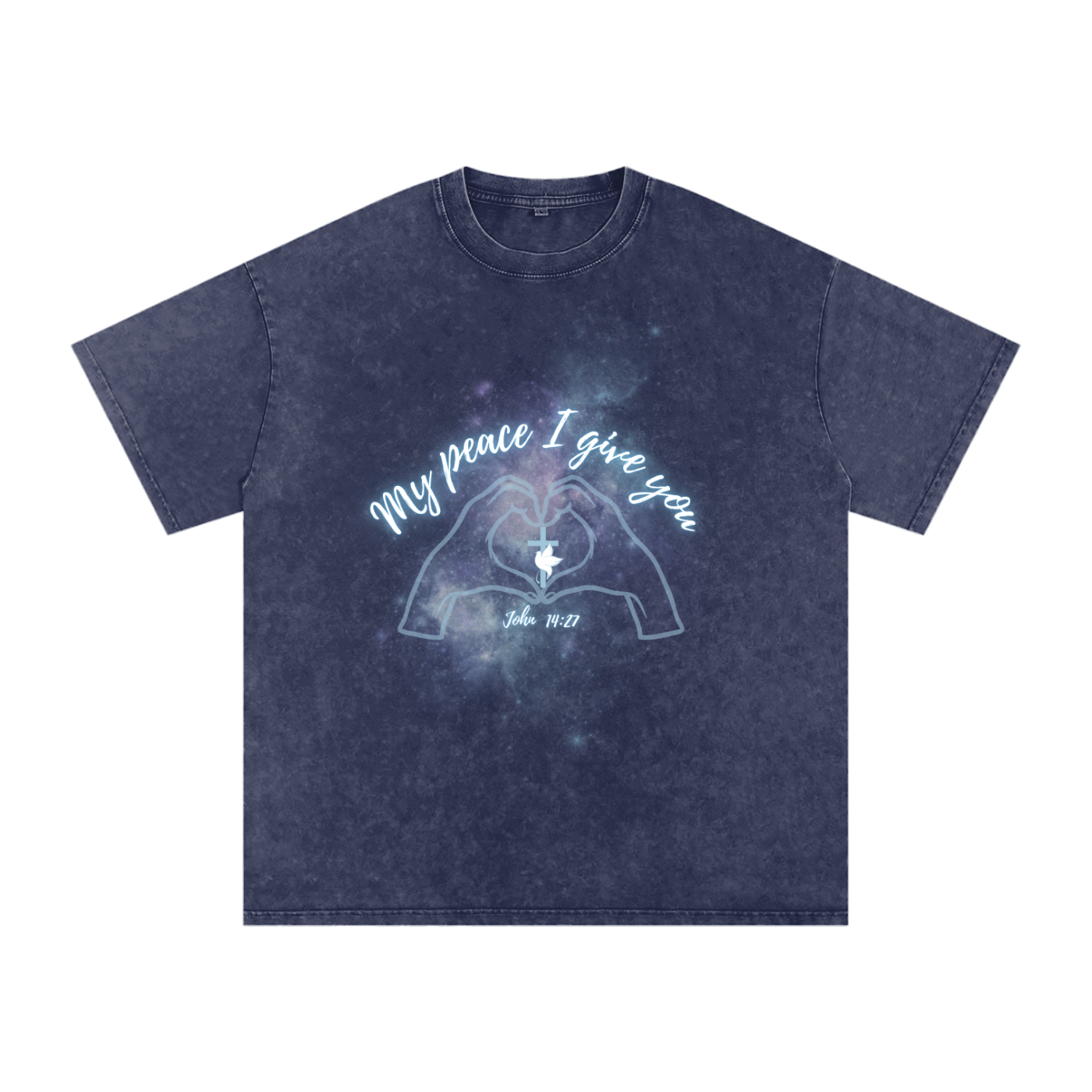 Women's Apparel,Faith Based Apparel,Snow Washed Oversized T-Shirt,Pure Cotton,Daily Casual,Loose-Fit,Summer ,Spring,Fall,Slight Stretch