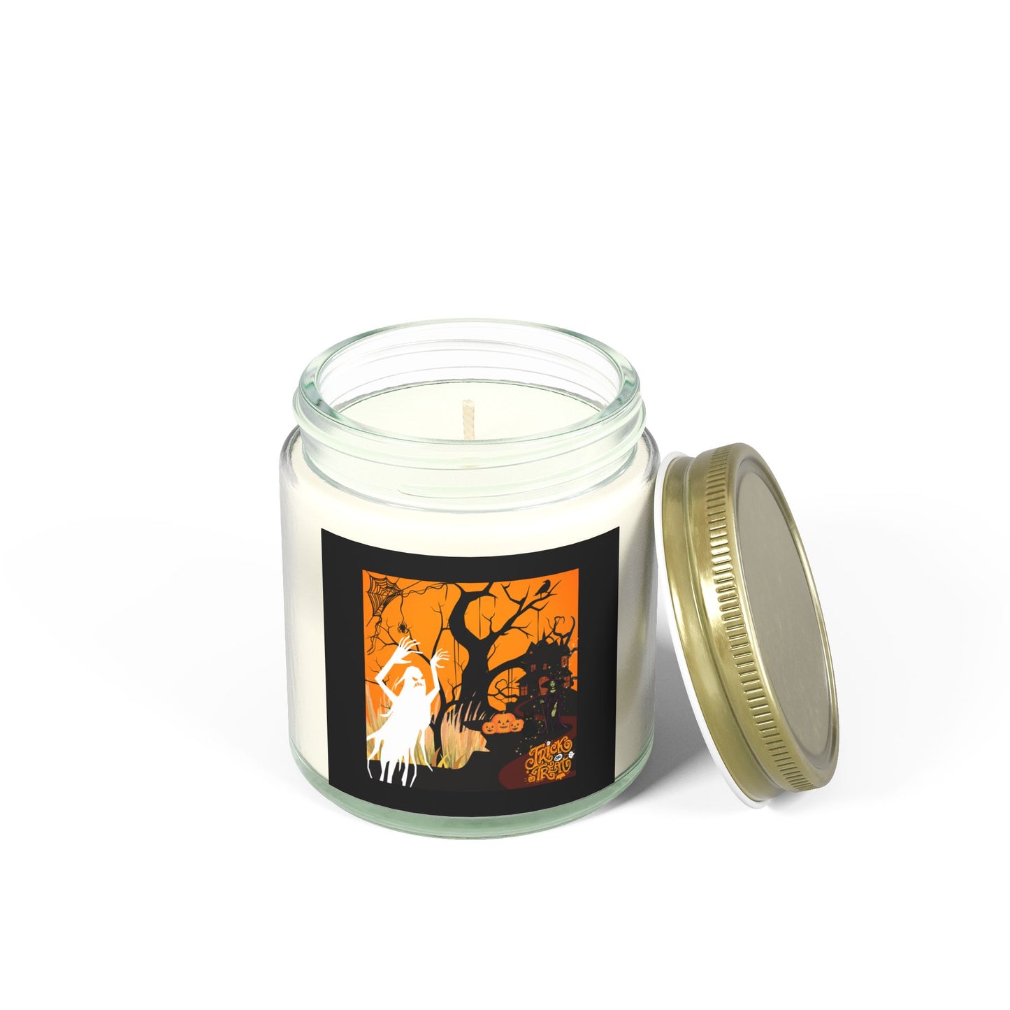 Scented Halloween Candle - Coconut Apricot Wax - Halloween Collective