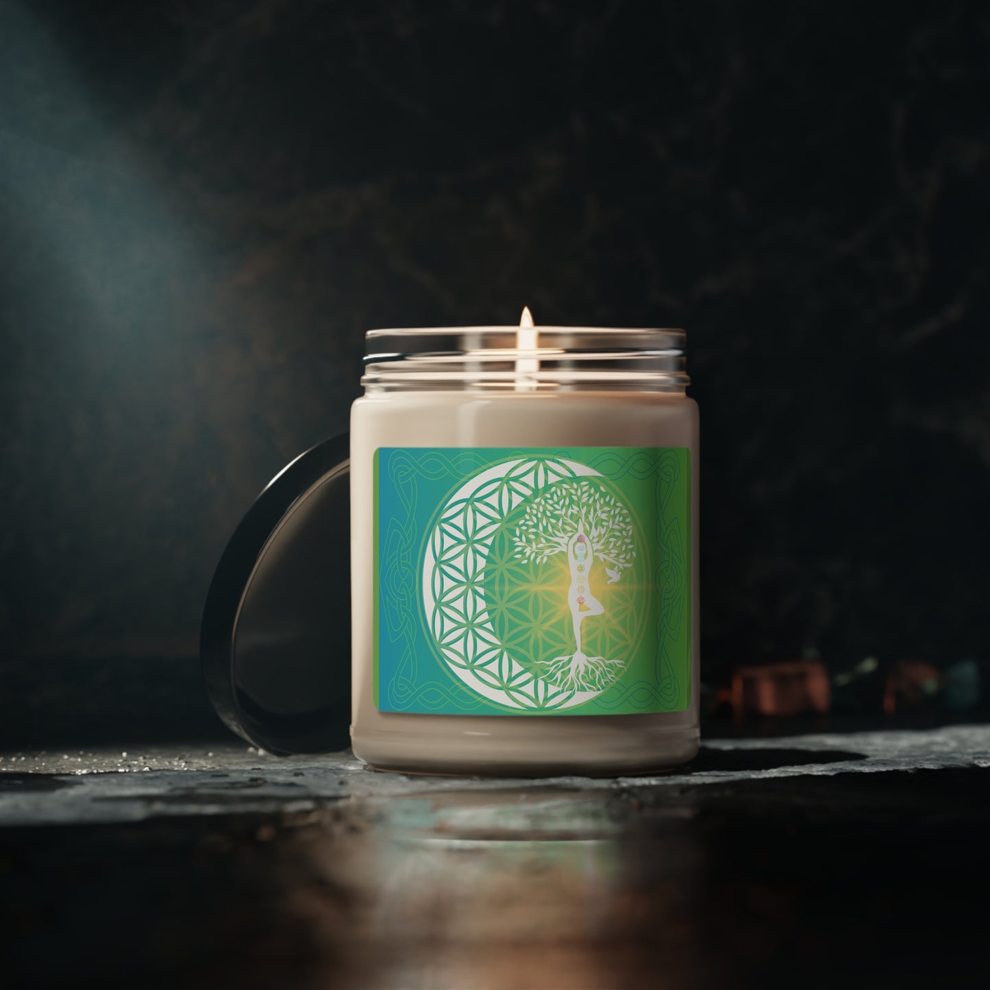 Soy Wax Aromatic Candle - Flower of Life - Gaia Collective