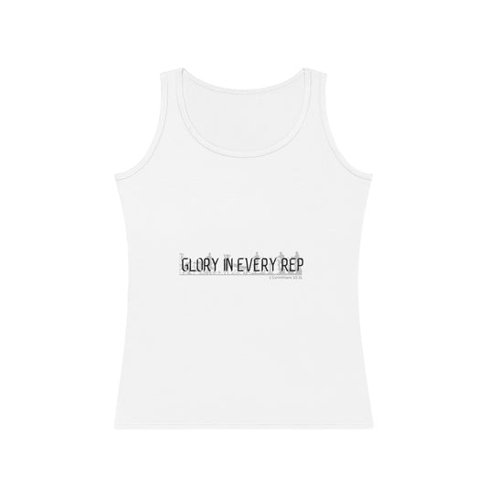 Active LIfestyle Fit - Faith Based Apparel  - Motivational Women's Workout Tank Top - "Glory in Every Rep"