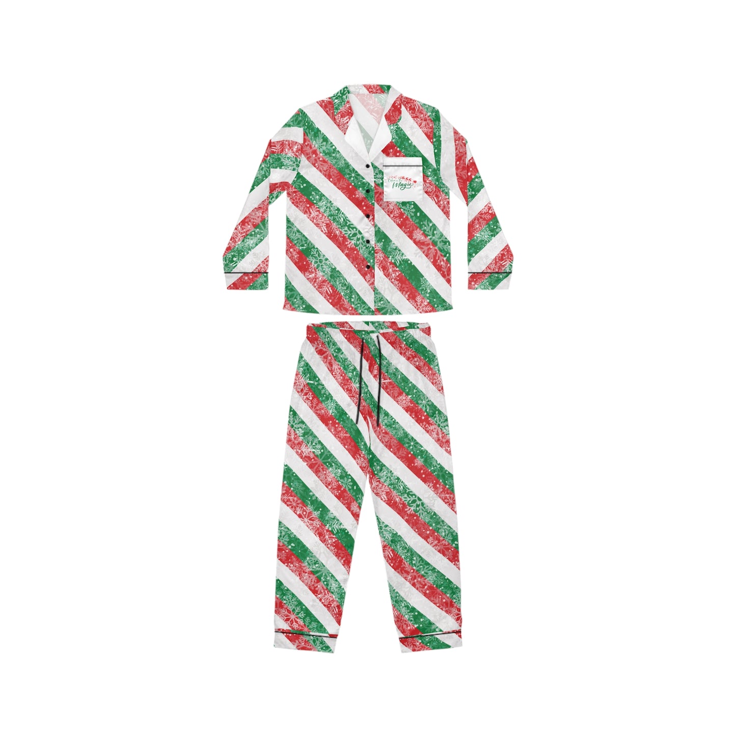 Women's Satin Pajamas - Believe in the Magic - Christmas Pajamas