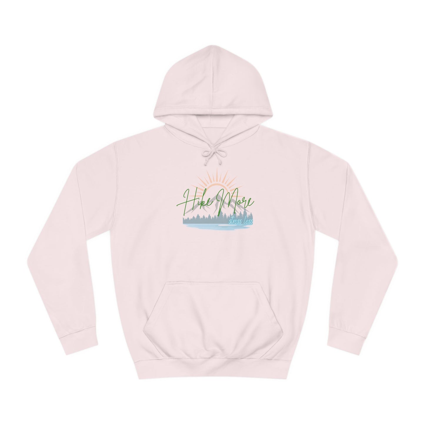 Hike More Stress Less - Slogan Sweatshirt - Women's Hoodie Pullover Sweatshirt - Her Collective