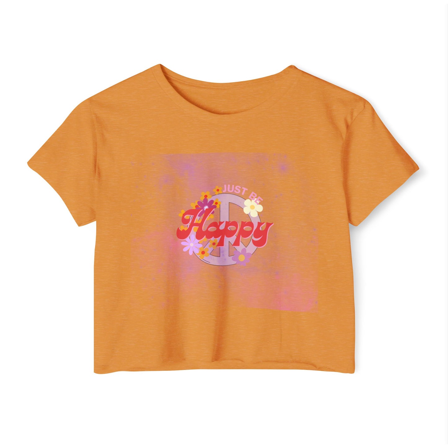 Just Be Happy Crop Tee