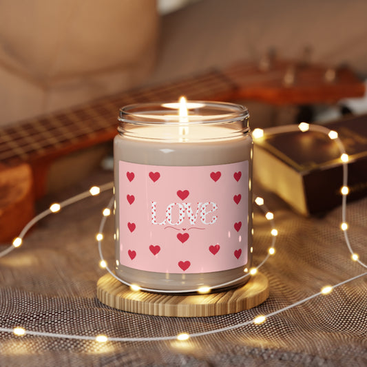 Valentines Day Candle - Love -  9 oz Scented Soy Candle - Valentines Day Collective