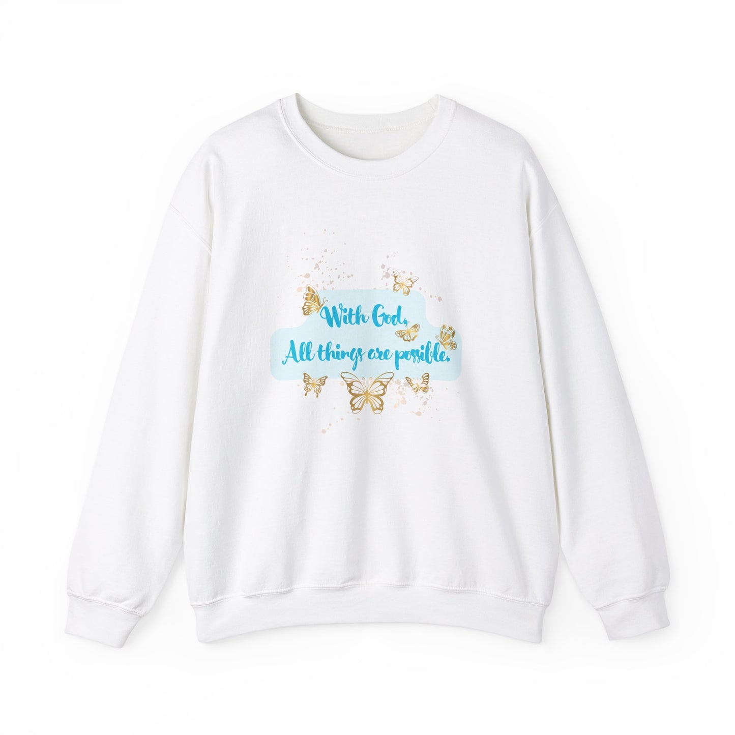 With God All Things Are Possible - Crewneck Sweatshirt - Women's Sweatshirt - Her Collective - Christ Collective