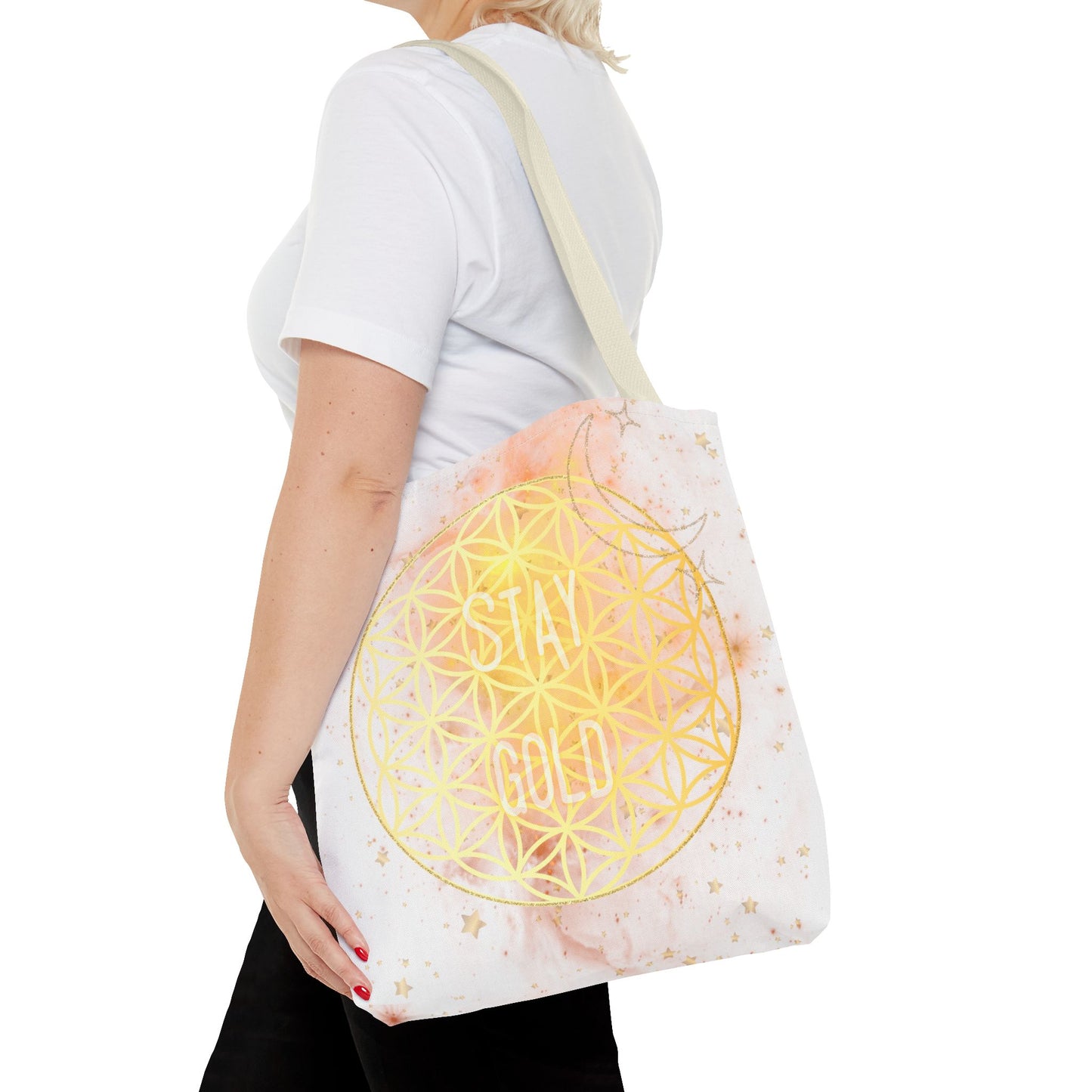 Stay Gold - Flower of Life Tote Bag