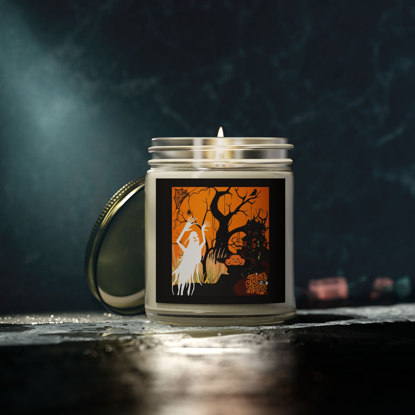 Scented Halloween Candle - Coconut Apricot Wax - Halloween Collective