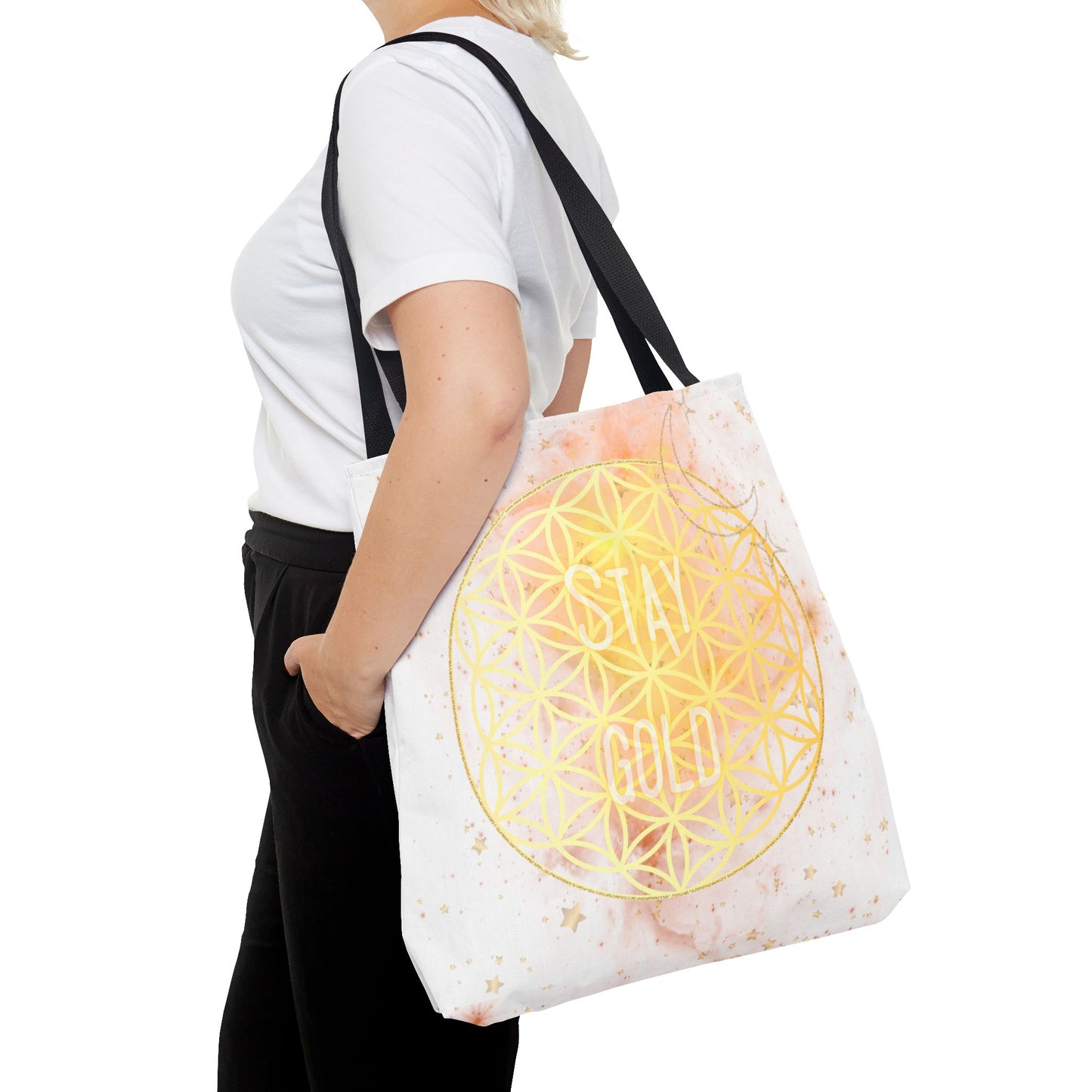 Stay Gold - Flower of Life Tote Bag