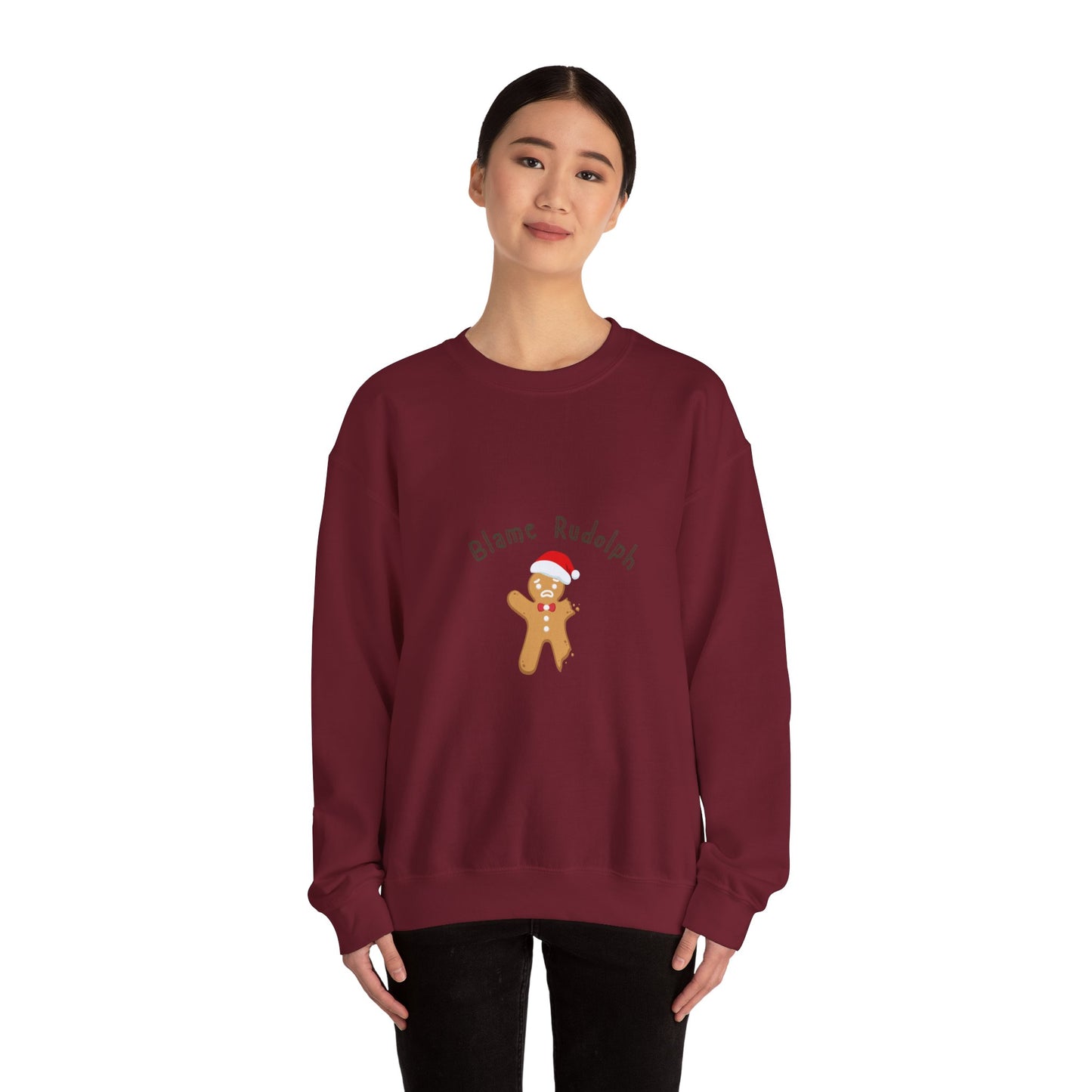 Christmas Sweater - Blame Rodolph - Women's Crewneck Sweatshirt