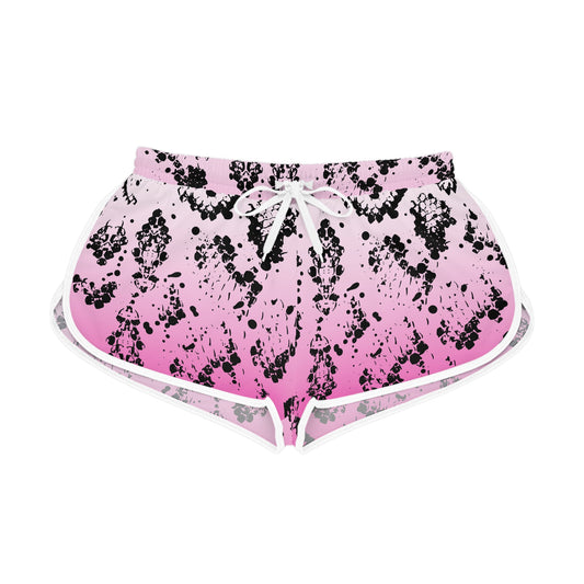 Copy of Women's Relaxed Summer Shorts - Trendy Pink Snakeskin Ombré Pattern - Activewear Set