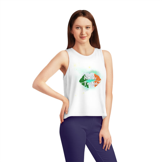 Kiss Me I'm Irish Saint Patrick's Day Stanley Cropped Tank - Organic Cotton