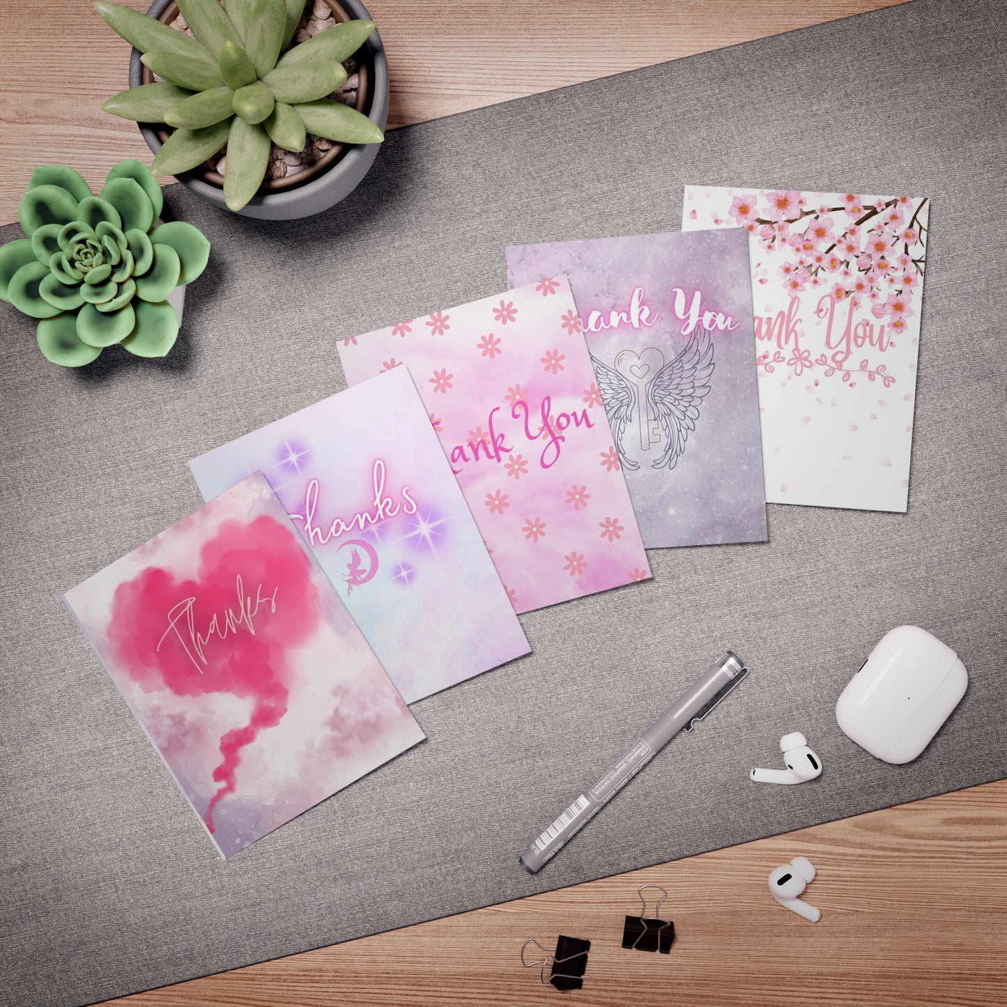 Multi-Design Thank You Cards (5-pack)