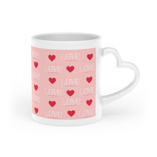 11 oz Mug - Heart-Shaped Mug - Hearts & Love - Valentines Day Mug - Valentines Day Collective