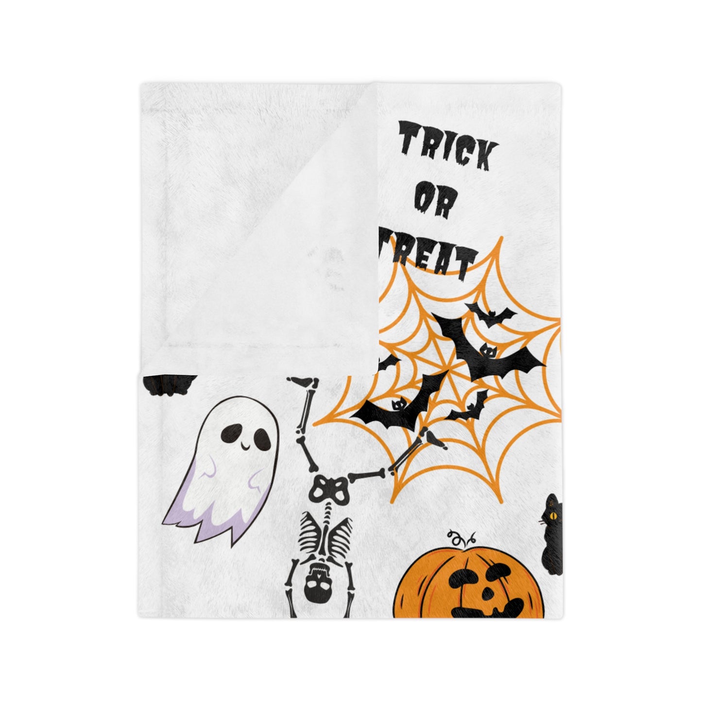 Halloween Velveteen Blanket - Halloween Blanket - Ghosts 'N Stuff - Happy Halloween - Halloween Collective