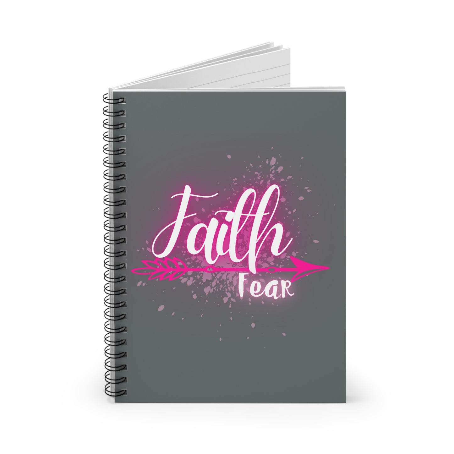 Faith Over Fear - Spiral Notebook - Girls Notebook - Pink Notebook